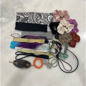 LARGE Bundle: Hair accessories: Headbands, scrunchies, teleties.....